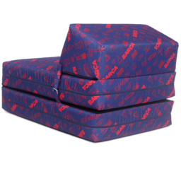 Kaikoo Barcelona Blue and Red Print Chair Bed - Size: Single - multi - Wilko - thumbnail 6
