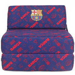 Kaikoo Barcelona Blue and Red Print Chair Bed - Size: Single - multi - Wilko - thumbnail 3