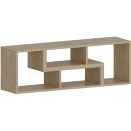 Decorotika Cubicco Oak Adjustable TV Unit - Size: 40 x 180 x 29.5cm - Brown - Wilko - thumbnail 3