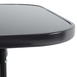 Living and Home Black 4 Seater Garden Table with Parasol Hole 80cm - Size: 72 x 80 x 80cm - Wilko - thumbnail 6