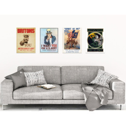 Artery8 US Military World War 1 Recruitment Kitchener Marines Wall Art Print 30 x 41cm 4 Pack - Size: 40.5 x 30.5 x 0.3cm - Multi - Wilko - thumbnail 3