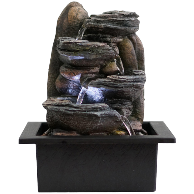 Acacia Home Black Rock Tabletop Fountain - Size: 25.0 cm x 21.0 cm x 18.0 cmcm - Multi - Wilko - image 1