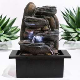 Acacia Home Black Rock Tabletop Fountain - Size: 25.0 cm x 21.0 cm x 18.0 cmcm - Multi - Wilko - thumbnail 4