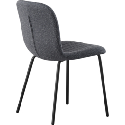 Bella Set of 4 Dark Grey Teddy Faux Fur Stitched Design Dining Chairs - MCC - Wilko - thumbnail 5