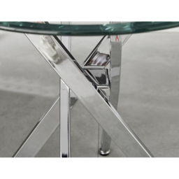 Furniturebox Arona Silver Round Side Table - Size: 55 x 55 x 55cm - Wilko - thumbnail 5