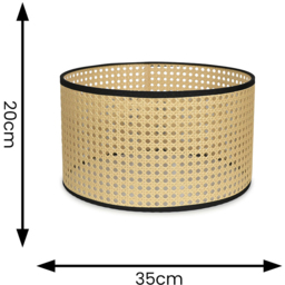 ValueLights Reni Cane Medium Shade - Size: 20 x 35 x 35cm - Cream - Wilko - thumbnail 7