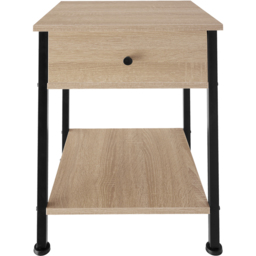 tectake Bradford Single Drawer Light Wood Oak Sonoma Bedside Table - Brown - Wilko - thumbnail 4