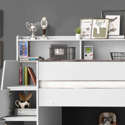 Julian Bowen Camelot All White Bunk Bed with Staircase - Size: Single - Wilko - thumbnail 7