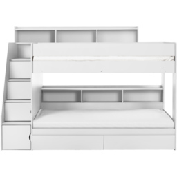 Julian Bowen Camelot All White Bunk Bed with Staircase - Size: Single - Wilko - thumbnail 4