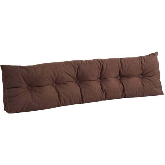 Living and Home Brown Washable Wedge Headboard Pillow with Side Pocket 50 x 180cm - Size: 50 x 180 x 20cm - Wilko - image 1