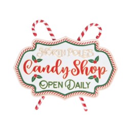 Candy Shop Hanging Wall Art Red and White - Candy Cane Lane - Wilko - thumbnail 6