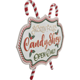 Candy Shop Hanging Wall Art Red and White - Candy Cane Lane - Wilko - thumbnail 3