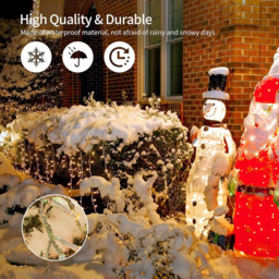 Shatchi 100 Warm White LED Multifunction Clear Cable Outdoor String Fairy Light 10m - Size: 1m - Wilko - thumbnail 4