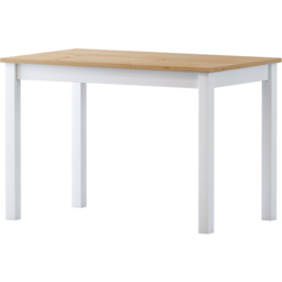 Comfy Living 2 Seater Wooden Dining Set White and Natural - Wilko - thumbnail 3
