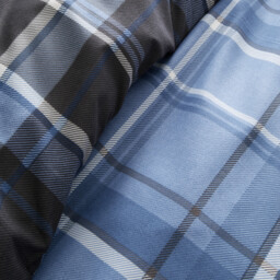 My Home Brodie Check Duvet Cover and Pillowcase Set - Navy/King - Wilko - thumbnail 4
