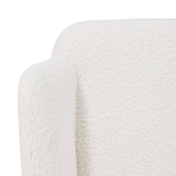Living and Home White Sherpa Fleece Accent Chair with Footstool - Size: Single - Wilko - thumbnail 7