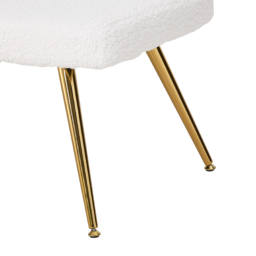 Living and Home White Sherpa Fleece Accent Chair with Footstool - Size: Single - Wilko - thumbnail 5