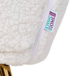 Living and Home White Sherpa Fleece Accent Chair with Footstool - Size: Single - Wilko - thumbnail 6