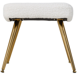 Living and Home White Sherpa Fleece Accent Chair with Footstool - Size: Single - Wilko - thumbnail 4