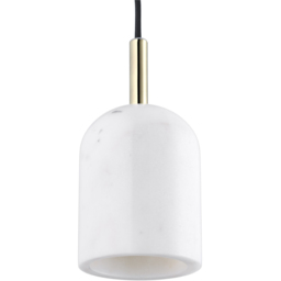 Happy Homewares White Marble Scandinavian Design Black Fabric Cable Pendant Lamp Fitting - Size: 119 x 10 x 10cm - Wilko - thumbnail 4