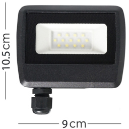 ValueLights Slimline Black LED Garden Wall Floodlight - Size: 10.5 x 9 x 3cm - Wilko - thumbnail 7
