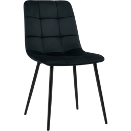 Kosy Koala 4 Seater Glass Rectangle Dining Set Black Velvet - Multi - Wilko - thumbnail 3