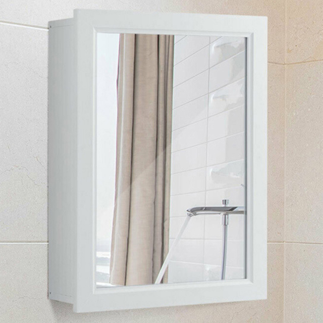 Costway White Adjustable Wall Mounted Storage Cupboard - Size: 50 x 16 x 66cm - Wilko - image 1