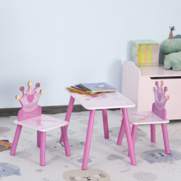 Playful Haven 3 Piece Pink Kids Table and Chair Set - Size: 55 x 34 x 42cm - Wilko - thumbnail 3