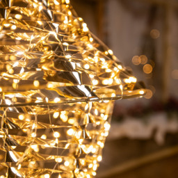 The Christmas Centre 960 Warm White LED Micro Lights Pre-Lit Gold Laser Lit Lamp Post 180cm - Size: 180 x 38 x 38cm - Wilko - thumbnail 3