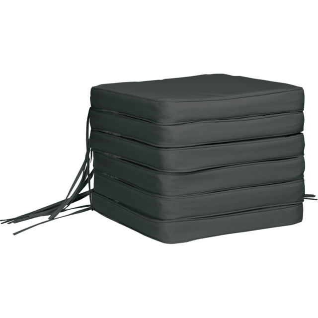 Outsunny Grey Dining Chair Seat Pad Cushion 42 x 42cm 6 Pack - Wilko - image 1