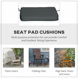 Outsunny Grey Dining Chair Seat Pad Cushion 42 x 42cm 6 Pack - Wilko - thumbnail 7
