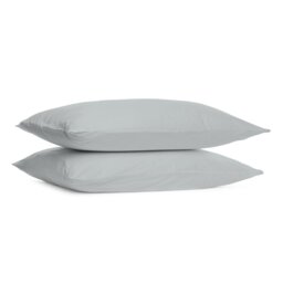 Divante 180 Thread Count Cotton Oxford Pillowcases - Silver - Wilko - thumbnail 1