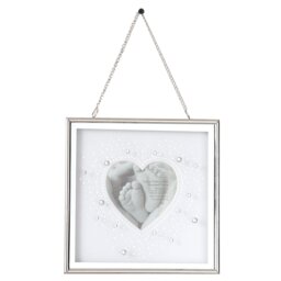 Crystal Effect Mounted Frame - Silver - Size: 4 x 4 Inch - The Port. Co Gallery - Wilko