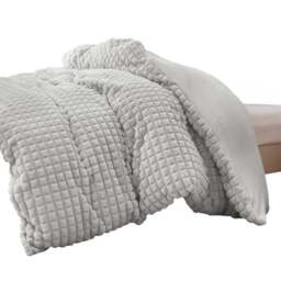 Groundlevel King Size Grey Box Super Soft Luxury Faux Fur Duvet - Wilko - thumbnail 1