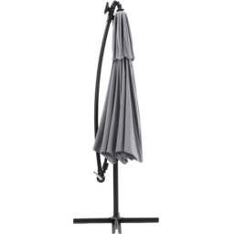 Living and Home Dark Grey 2 Tier Solar Light Cantilever Parasol with Rose Cement Base 3m - Wilko - thumbnail 3