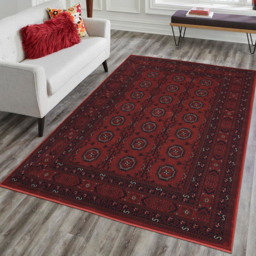Desire Rugs Yasmin Red Traditional Bukhara Oriental Style Rug 80 x 150cm - Size: 150 x 80 x 1.1cm - Wilko - thumbnail 3