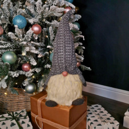 Samuel Alexander Dark Grey Sitting Gonk Christmas Decoration 50cm - Size: 50 x 22 x 17cm - Wilko - thumbnail 3