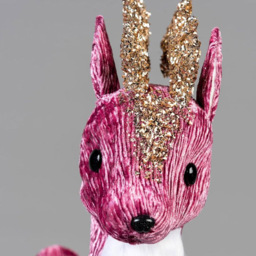 Shatchi Burgundy Reindeer Christmas Decoration 52cm - Size: 48 x 7 x 6cm - Pink - Wilko - thumbnail 4