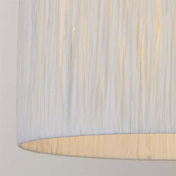 Lighting Collection Castell White Raffia Ceiling Lamp Shade - Size: 24 x 36 x 36cm - Wilko - thumbnail 5