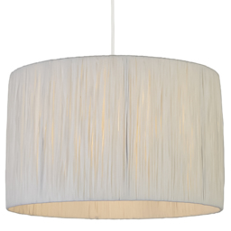 Lighting Collection Castell White Raffia Ceiling Lamp Shade - Size: 24 x 36 x 36cm - Wilko - thumbnail 1