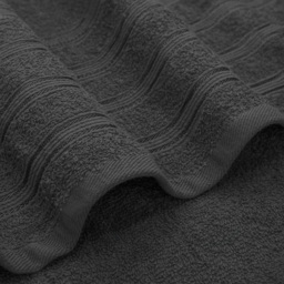 Velosso Hampi Cotton Charcoal Bath Sheet Set of 2 - Grey - Wilko - thumbnail 4