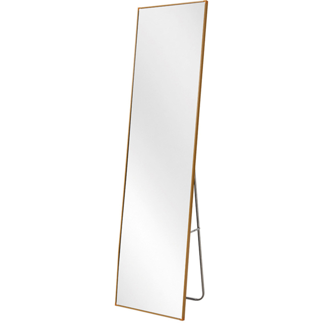 Living and Home Gold Slim Full Length Wall Mounted Mirror 150cm - Size: 150 x 40 x 30cm - Cream - Wilko - image 1
