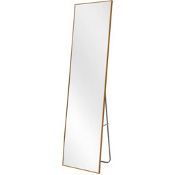 Living and Home Gold Slim Full Length Wall Mounted Mirror 150cm - Size: 150 x 40 x 30cm - Cream - Wilko