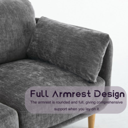 Furniture One 5 Seater Luxury Mid Century Sofa Set - Grey - Wilko - thumbnail 5