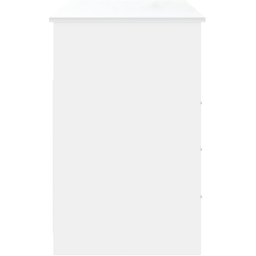 vidaXL 3 Drawer Single Shelf Computer Desk White - Size: 76 x 102 x 50cm - Wilko - thumbnail 6