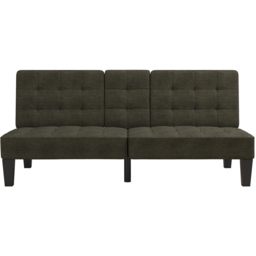 Dorel Adalynn Grey Linen Convertible Futon - Size: Single - Wilko - thumbnail 4
