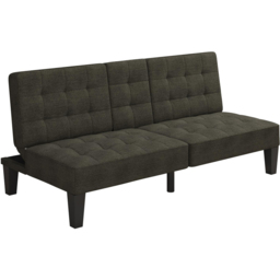 Dorel Adalynn Grey Linen Convertible Futon - Size: Single - Wilko - thumbnail 3