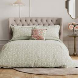 V&A Silk Road Paisley King Size Sage Duvet Set - Wilko - thumbnail 1