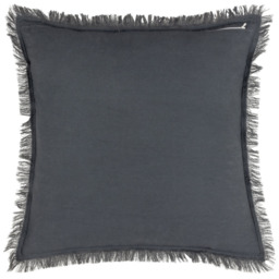 Yard Jaye Slate Velvet Fringed Cushion - Size: 45 x 45 cm - Grey - Yard Living - Wilko - thumbnail 4