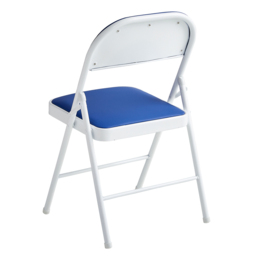 Set of 6 Blue Padded Folding Metal Dining Chairs - MCC - Wilko - thumbnail 6